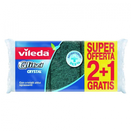Bureti si spalatoare - Set Bureti de Vase Vileda Glitzi Crystal, 2+1 buc