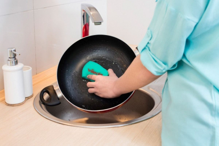 Bureti de vase Vileda Pur Active 07025 , pentru teflon , pachet 2 bucati [3]