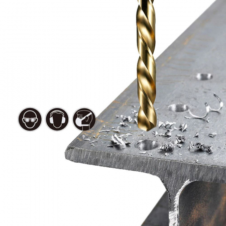 Burghiu HSS Titan, DIN 338, pentru metal, de 3.5 mm X 68mm, Soma S-12144 [4]