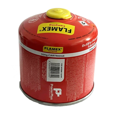 Aprinzatoare - Butelie Gaz Camping Flamex 500 GR cu Filet, pentru Incalzire si Gatit la Camping si Drumetii