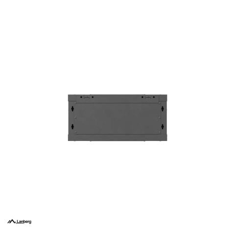 Cabinet rack de perete Lanberg 19 inch 4U, 600 x 450 mm, usa metalica cu incuietoare, flat pack, sarcina 60 kg, negru, WF01-6404-00B [5]