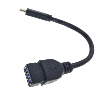 Cablu Adaptor OTG Gembird, USB 3.0 Type-C (T) la USB 3.0 (M), 20cm, Negru, A-OTG-CMAF3-01 [1]