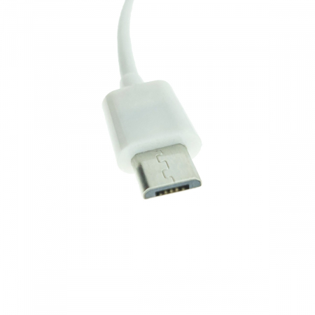 Cablu adaptor OTG USB 2.0 mama la microUSB tata, 12 cm, alb [3]