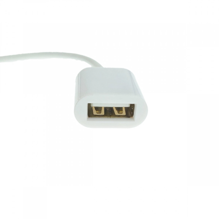 Cablu adaptor OTG USB 2.0 mama la microUSB tata, 12 cm, alb [4]