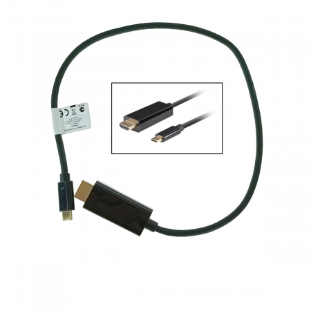Cablu adaptor USB-C tata la HDMI tata, USB 3.2 gen.2, HDMI 2.0, Lanberg 43675, FHD-144Hz, 4K-60Hz, 18Gb/s, 50cm, negru [3]