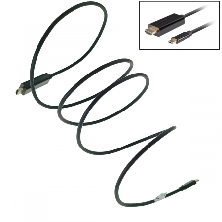 Cablu adaptor USB-C tata la HDMI tata, USB 3.2 gen.2, HDMI 2.0, Lanberg 43677, FHD-144Hz, 4K-60Hz, 18Gb/s, 180cm, negru [3]
