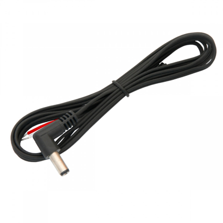 Cabluri alimentare curent - Cablu alimentare DC 2.5/5.5mm, in unghi 90 grade, Xtreme 08711, lungime 1.8m, capat deschis, negru