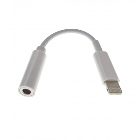 Adaptoare audio - Cablu audio adaptor iPhone7, jack 3.5mm mama la Apple 8 pini Lightning tata, casti audio, alb