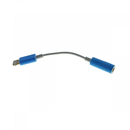 Adaptoare audio - Cablu audio adaptor iPhone7, jack 3.5mm mama la Apple 8 pini Lightning tata, casti audio, albastru