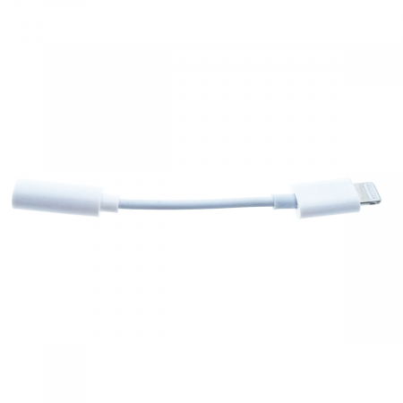 Adaptoare smartphone - Cablu audio, adaptor Jack 3.5mm mama la conector tip Lightning, Platinet 45645, lungime 5 cm, alb