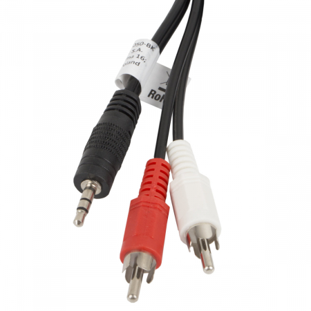 Cablu audio jack 3.5 mm 3 pin tata la 2 x RCA, 5 m, Lanberg 41404, stereo, negru [1]
