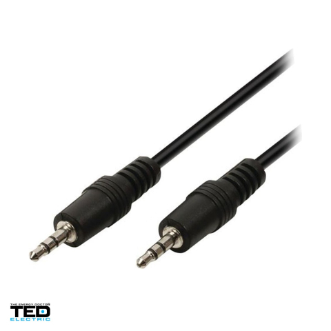 Cu mufa jack 3.5 - Cablu audio jack 3.5 mm tata la jack 3.5 mm tata TED Electric TED284673, lungime 1.4 m