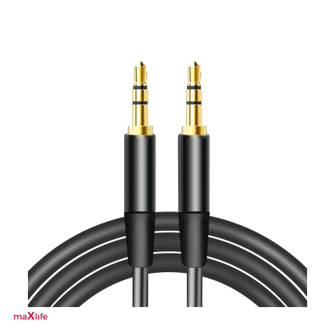 Cu mufa jack 3.5 - Cablu audio Maxlife jack 3.5 mm jack 3.5 mm 1 m, cablu 1m, Negru