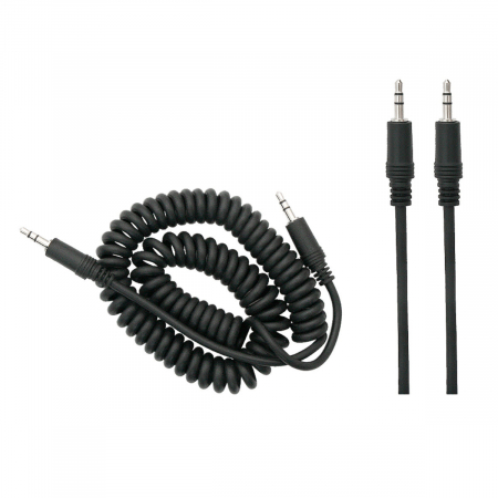 Cablu audio spiralat jack 3,5 mm tata-tata, Xtreme 10703, 3m lungime, negru [1]