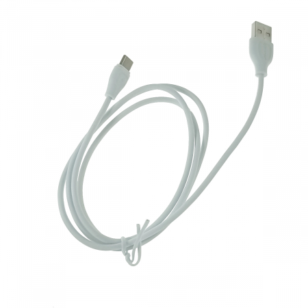 Cablu cu conectori USB-A tata la USB-C tata, 3.1A, lungime 100cm, Jellico YG-10 92131, incarcare, transfer date, alb [1]