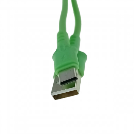 Cablu cu conectori USB-A tata la USB-C tata, 3A, lungime 100cm, CBL-56759-G, incarcare, transfer date, verde [3]