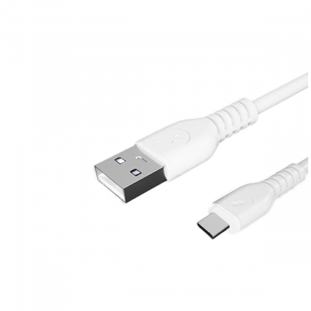 Cablu cu conectori USB-A tata la USB-C tata, 6A, lungime 100cm, Kabel M58, incarcare, transfer date, alb [1]