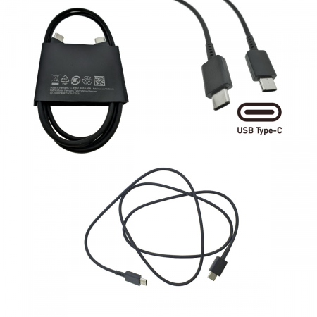 Cablu cu conectori USB-C tata la USB-C tata, EP-DN980BBE GH39-02103A, PD 3A, 1m, negru [4]