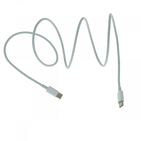Accesorii IT - Cablu cu conectori USB-C tata la USB-C tata, pentru incarcare pana la 18W, lungime 100cm, alb