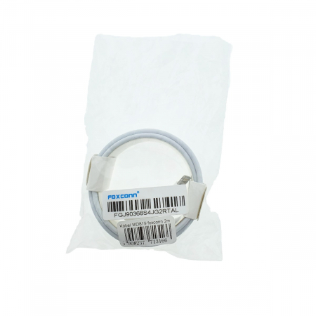 Cablu cu conectori USB tata la 8-pin lightning tata, Foxconn MD819, lungime 2m, alb [4]