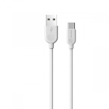 Cablu cu conectori USB tata la USB tip C tata, Borofone BX14 LinkJet, lungime 2m, 3A, alb [4]