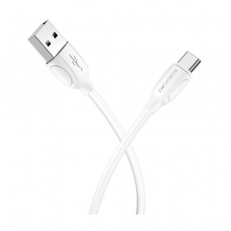 Cablu cu conectori USB tata la USB tip C tata, Borofone BX19 Benefit, lungime 1m, alb [1]