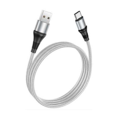 Accesorii IT - Cablu cu conectori USB tata la USB Tip C tata, HOCO X50 Excellent, 3A, lungime 1m, gri