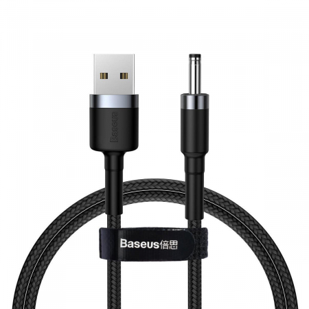 Alimentare retea - Cablu incarcare Baseus, Cafule CADKLF-G1, USB la 3.5 mm, 1m, 2A, Negru Gri