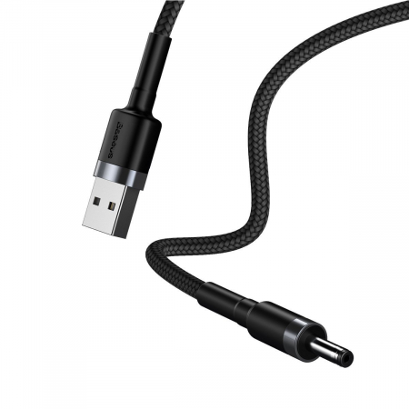 Cablu incarcare Baseus, Cafule CADKLF-G1, USB la 3.5 mm, 1m, 2A, Negru Gri [2]