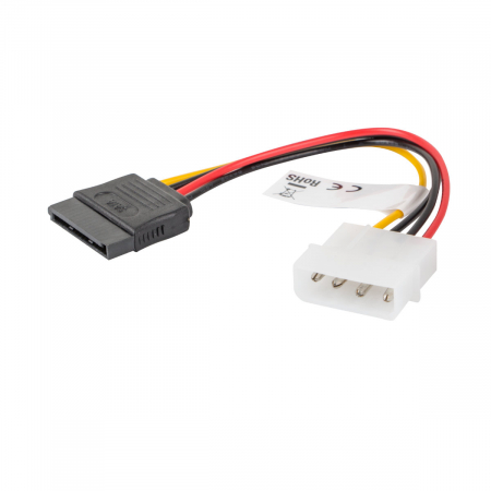 Alimentare PC - Cablu de conectare , Lanberg , MOLEX(mama)->SATA(tata) , 0.15 m