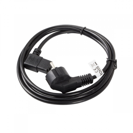 Alimentare PC - Cablu de alimentare PC si UPS, Schuko CEE 7/7 la IEC320 C13 90 grade, Lanberg 43644, 250V-10A, 3m lungime, VDE, negru