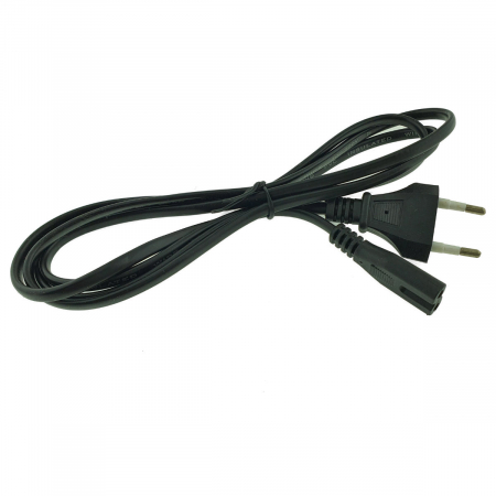 Cablu de alimentare TV, radiocasetofon, ceas, alimentator laptop, CABLUCAS, lungime 1.4m, 2 pini, C7, 2.5A, 250V, negru [1]