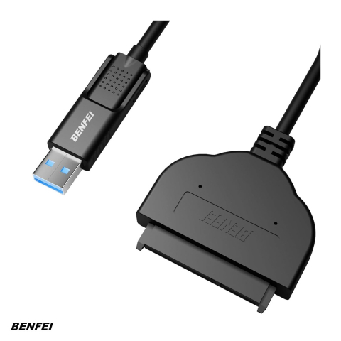 Adaptoare diverse - Cablu de date Benfei, USB-C + USB-A - SATA III, 6Gbps, cablu 0.27m, pentru HDD si SSD, negru