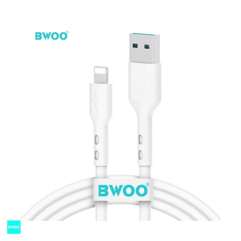 Cabluri de date telefoane - Cablu de date BWOO X172L, USB-A - Lightning, 1 m, 3A, alb