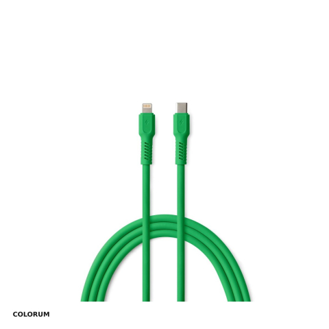 Accesorii IT - Cablu de date Colorum CK12-CL-04, USB-C - Lightning, 1,8 m, 2,4A, verde