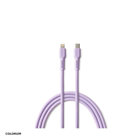 Accesorii IT - Cablu de date Colorum CK12-CL-09, USB-C - Lightning, 1,8 m, 2,4A, mov
