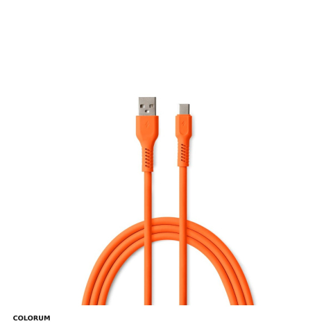 Accesorii IT - Cablu de date Colorum CK60-AC-10, USB-A - USB-C, 1,8 m, 3A, portocaliu