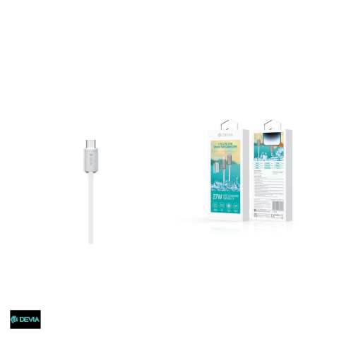 Cablu de date Devia Extreme EC654, USB-C - Lightning, 1,5 m, 27W 3A, alb [4]