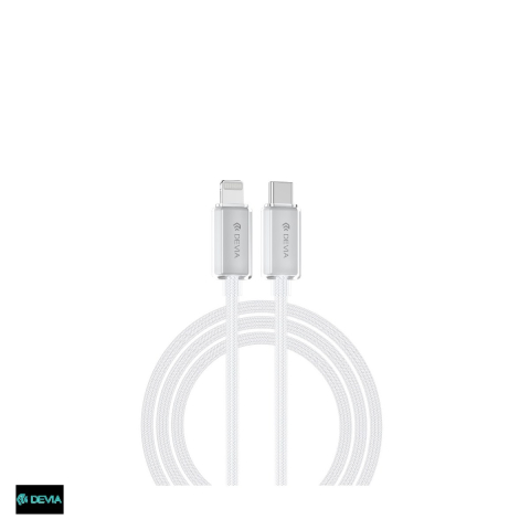 Cabluri de date telefoane - Cablu de date Devia Extreme EC654, USB-C - Lightning, 1,5 m, 27W 3A, alb