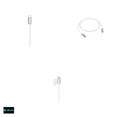 Cablu de date Devia Extreme EC688, USB-C - USB-C, 1,5 m, 60W 3A, alb [3]