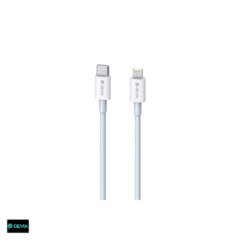 Cabluri de date telefoane - Cablu de date Devia Smart EC146, USB-C - Lightning, 1 m, 20W 3A, alb