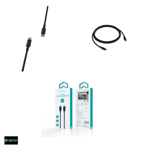 Cablu de date Devia Smart EC317, USB-C - USB-C, 1,5 m, 100W 5A, negru [3]