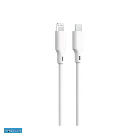 Accesorii IT - Cablu de date Forever Recycling KR12-CL-00, USB-C - Lightning, 1,5 m, 3A, alb