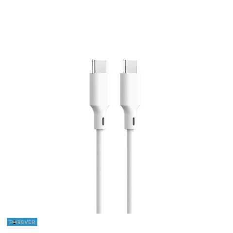 Accesorii IT - Cablu de date Forever Recycling KR15-CC-00, USB-C - USB-C, 1,5 m, 3A, alb
