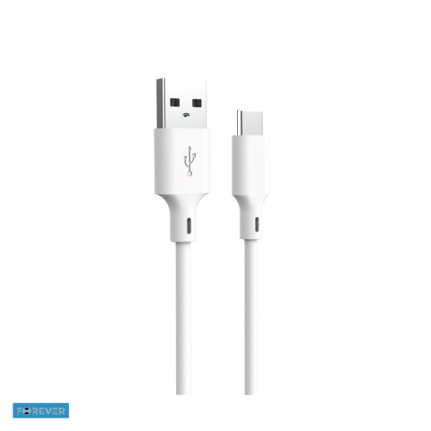Accesorii IT - Cablu de date Forever Recycling KR60-AC-00, USB-A - USB-C, 1,5 m, 3A, alb