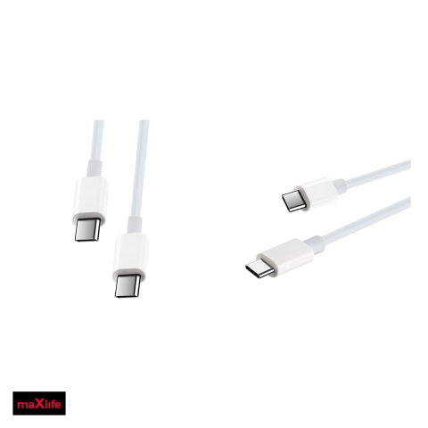 Cablu de date Maxlife MXUC-05, USB-C - USB-C, 2 m, 60W, alb [4]