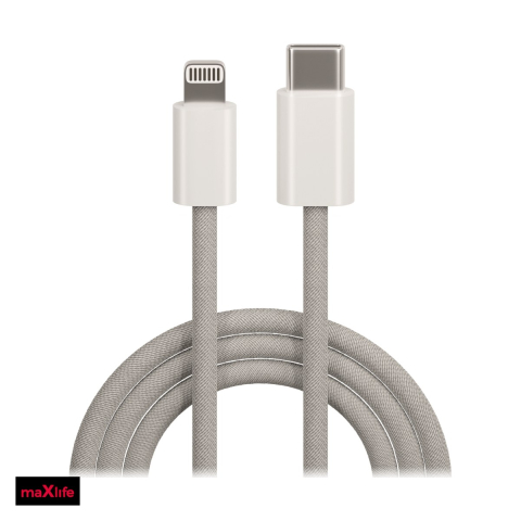 Cabluri de date telefoane - Cablu de date Maxlife MXUC-06, USB-C - Lightning, 1 m, 20W, gri