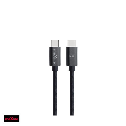 Cabluri de date telefoane - Cablu de date Maxlife MXUC-12, USB-C - USB-C, 2 m, 60W, negru
