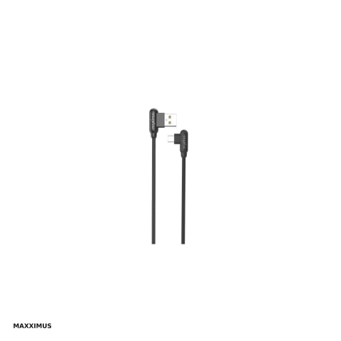 Cabluri de date telefoane - Cablu de date Maxximus MX Corner, USB-A - Micro USB, 1 m, 2,4A, negru