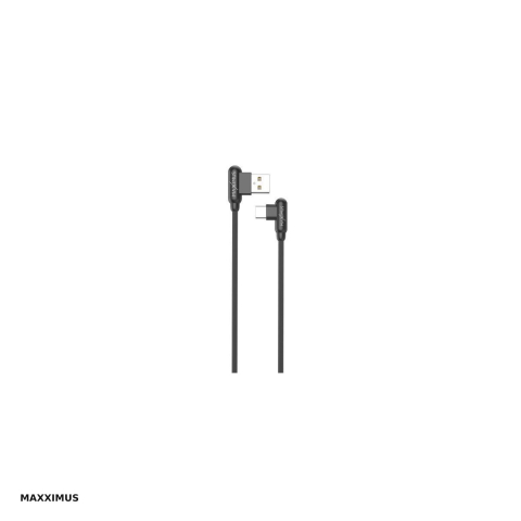 Cabluri de date telefoane - Cablu de date Maxximus MX Corner, USB-A - USB-C, 1 m, 2,4A, negru